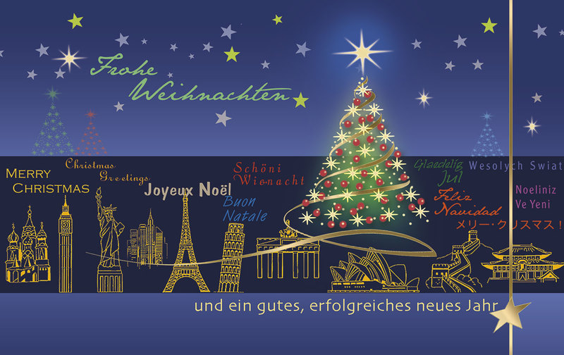 Weihnachtsgrüße weltweit Weihnachtskarten vom der Deutschen