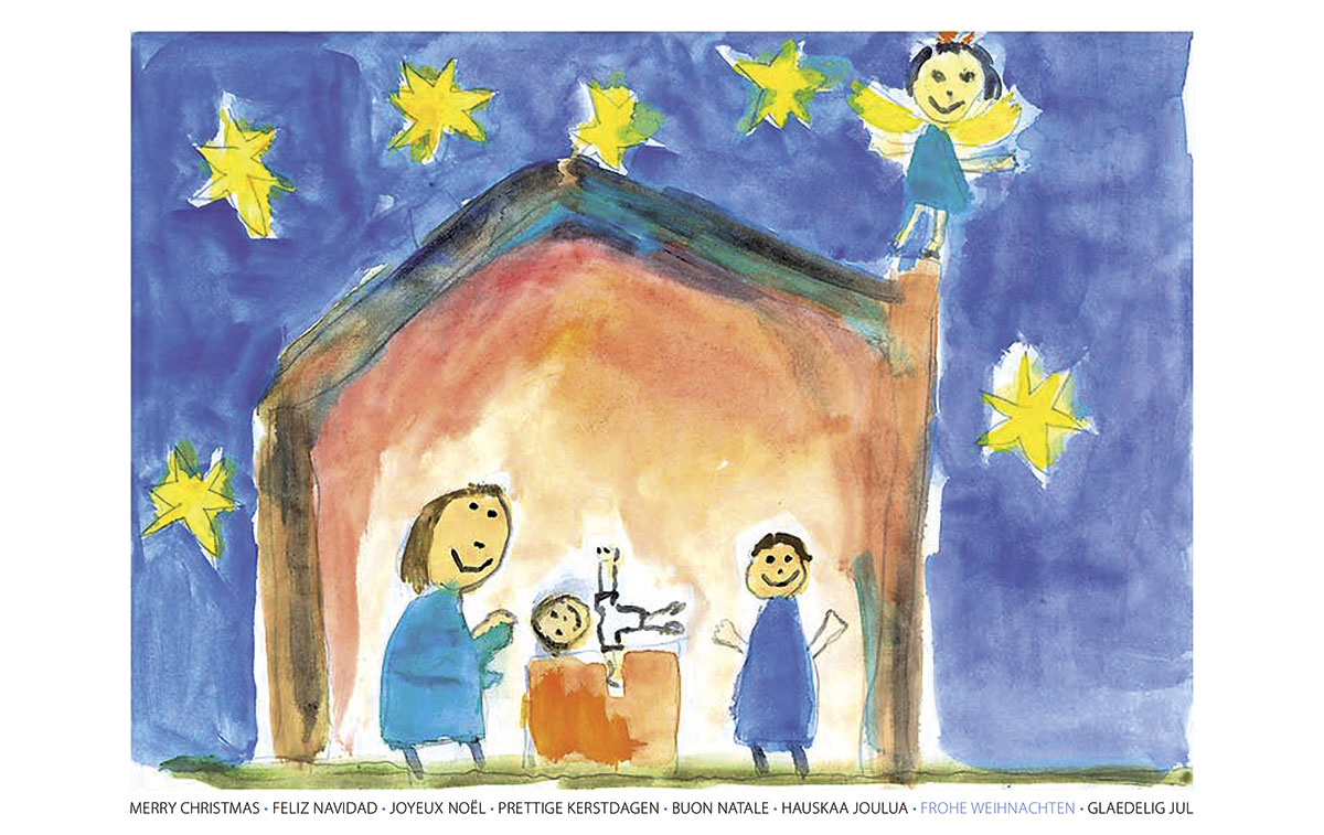Krippe Weihnachtskarten vom der Deutschen