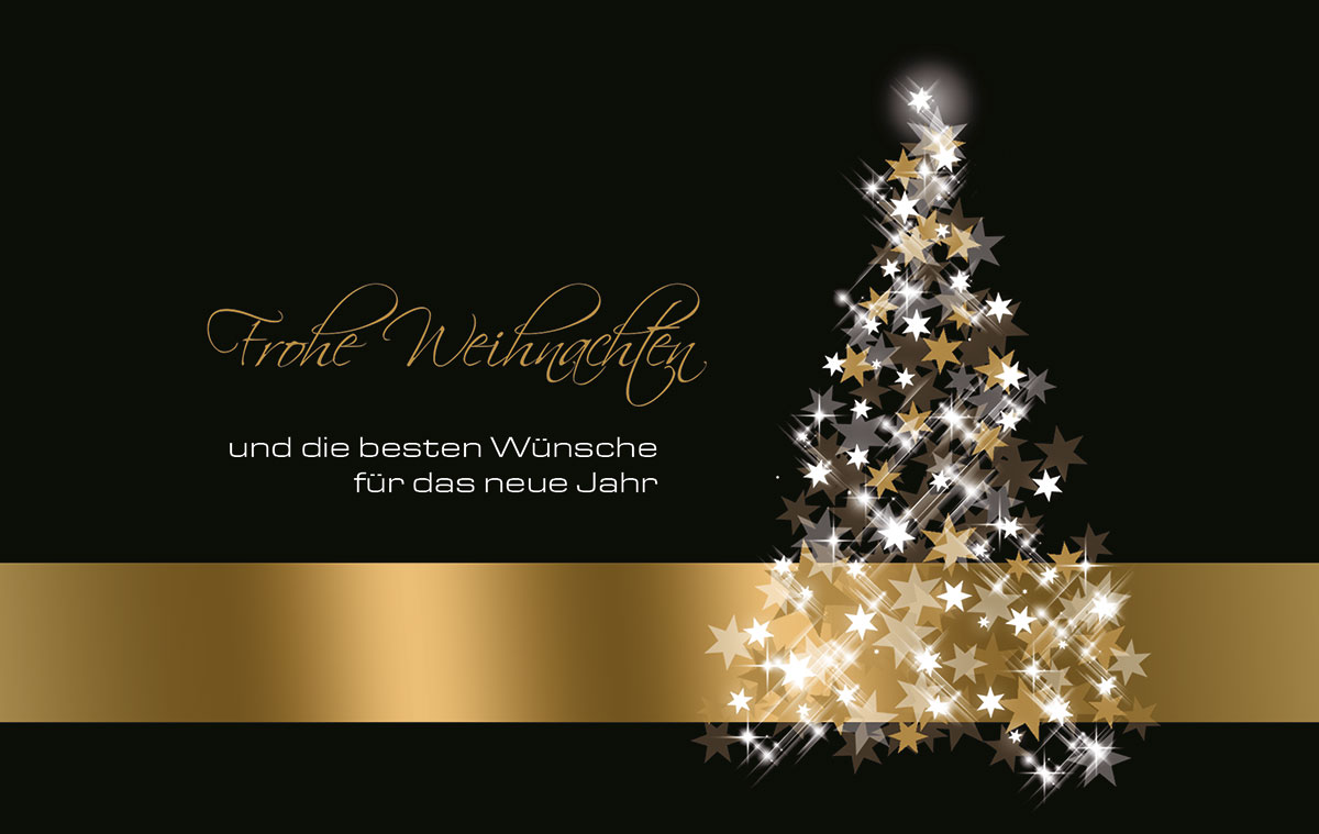 Gold auf Schwarz - Weihnachtskarten vom Weihnachtskartenshop der ...