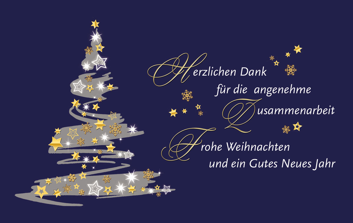 Herzlichen Dank Weihnachtskarten vom der