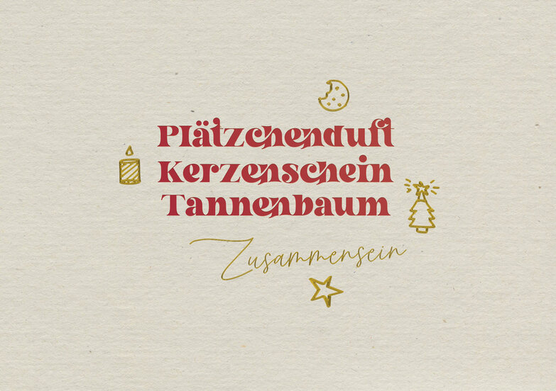 Weihnachtskarte: Plätzchenreim