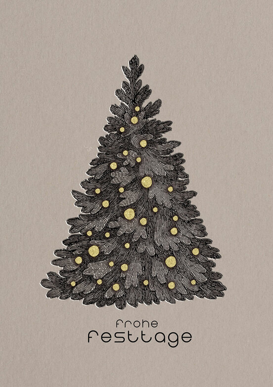 Weihnachtskarte: Edle Punkte
